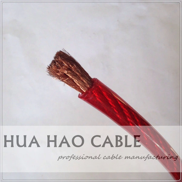 Copper Conductor PVC Sheath Red Transparent Car Power Cable/Car Battery Cable