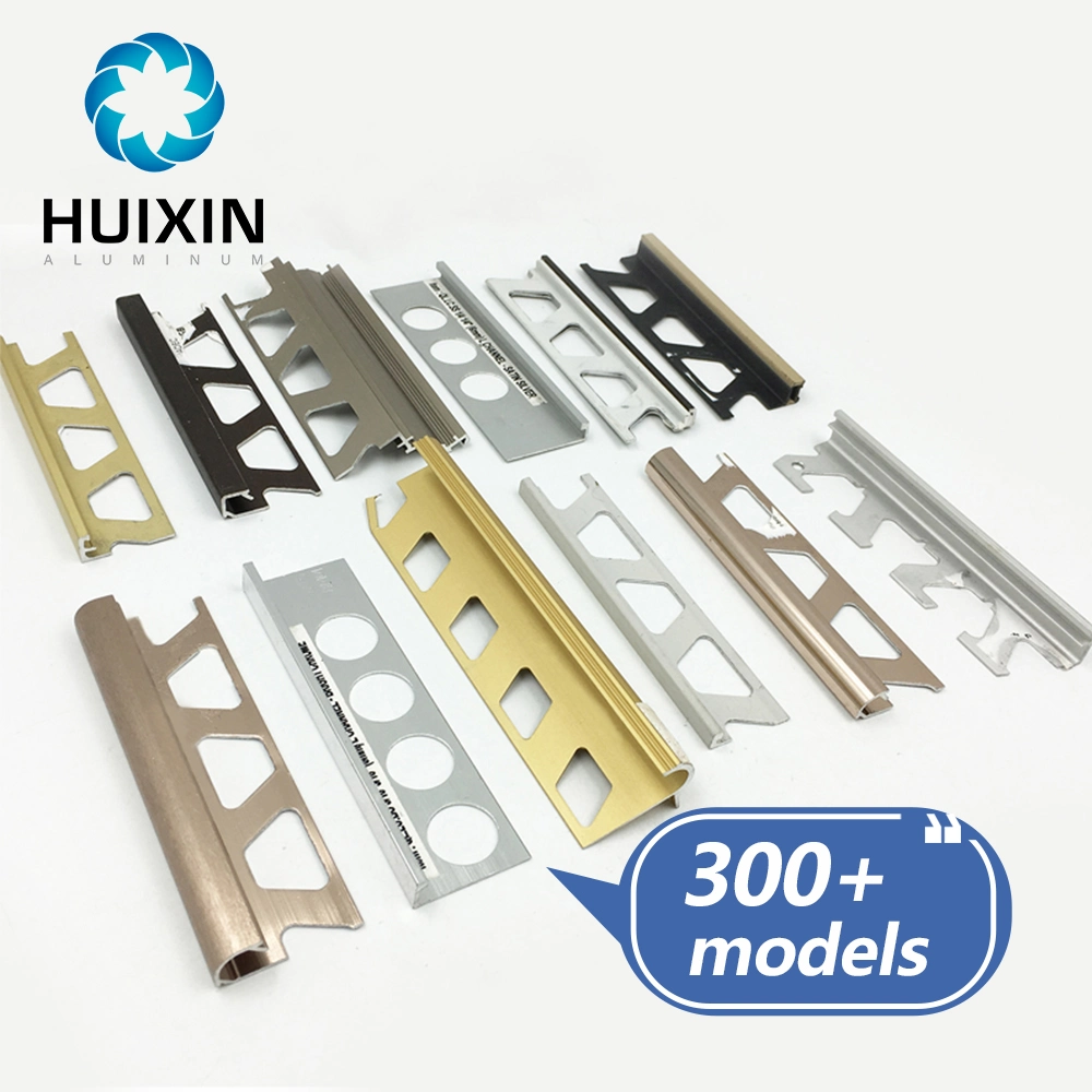 Foshan Anodizing and Polishing Silver Gold Shine Surface Tile Trim Aluminium Stair Nosing Trim