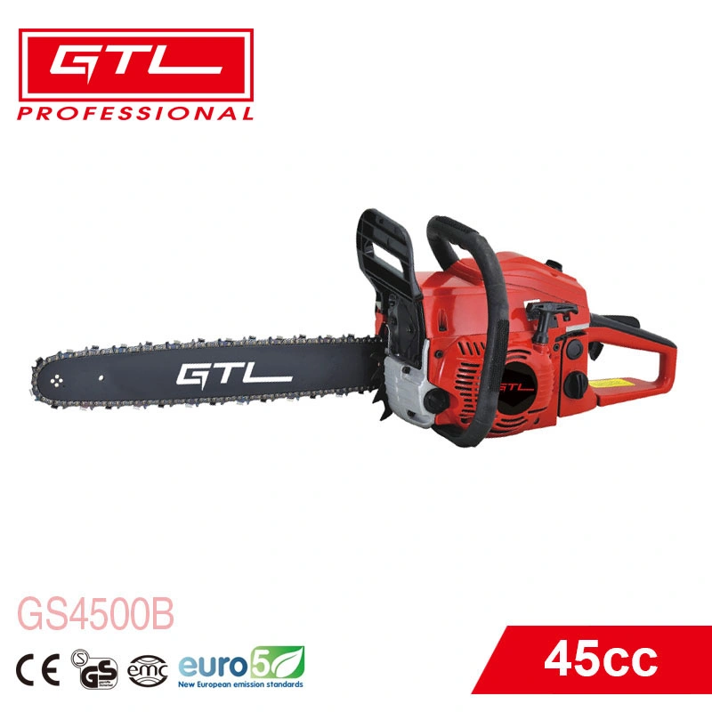 Tree Cutting Machine Petrol Power Chain Saw Handhold 45cc Gasoline Chainsaw with Easy Start (GS4500B)