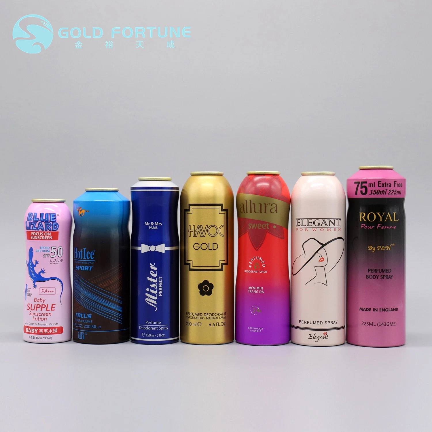 Printed Empty Aerosol Spray Tin Can for Cosmetic Packing