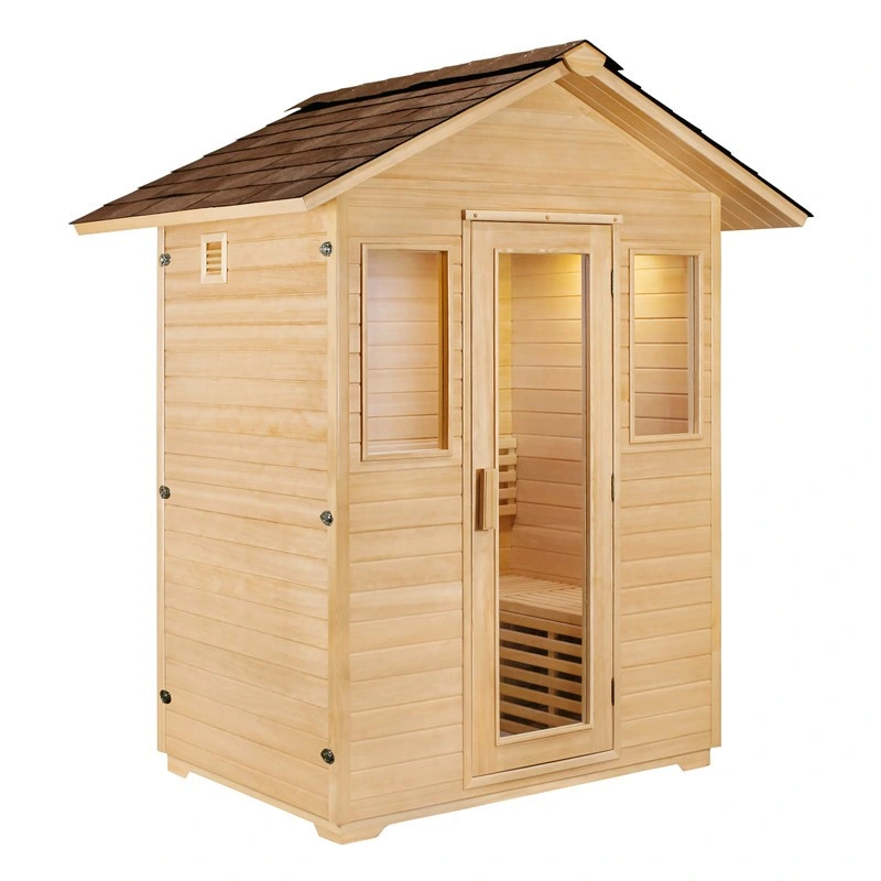 Doppel-Person Outdoor Infrarot Sauna Haus mit Regenschutz