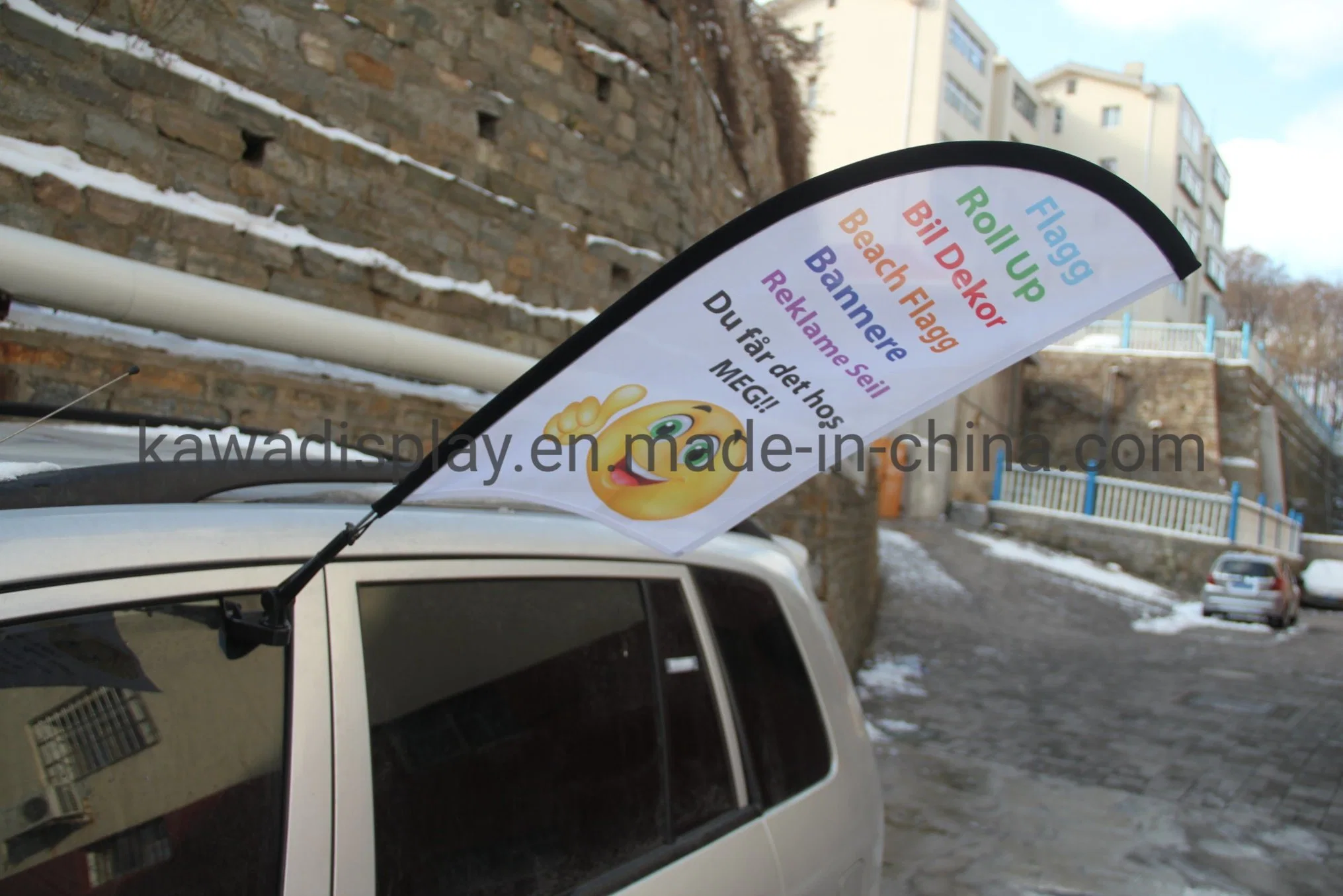 Small Car Feather Flag Teardrop Banner for Car Exhibition