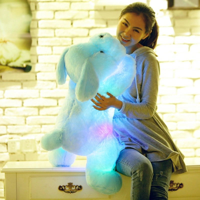 Se encienden perrito Peluche Noche de Luz LED Creativas Encantador de Perros de juguete de felpa suave resplandor regalos