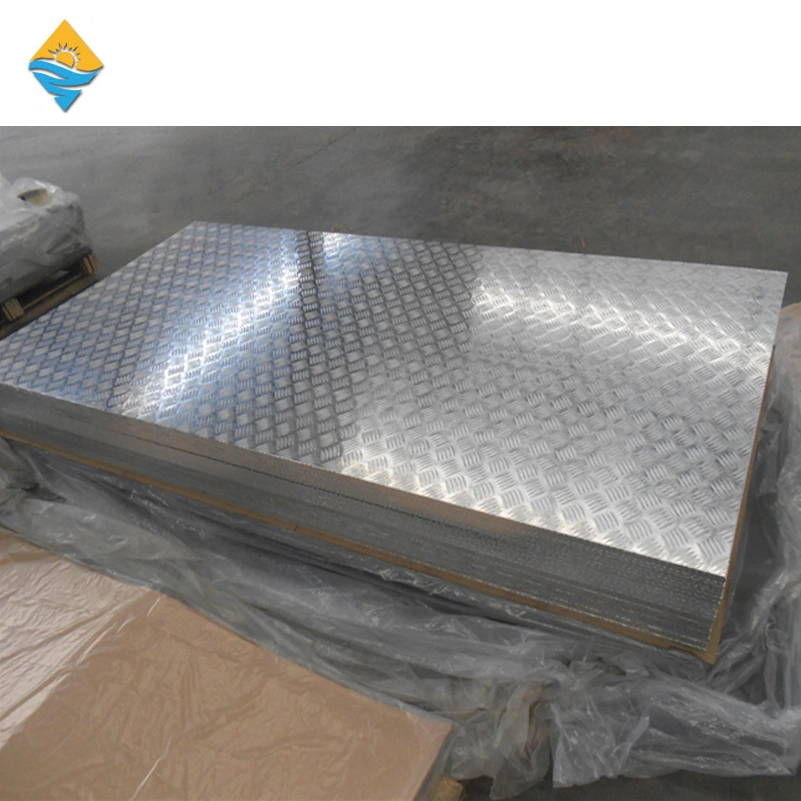 China Aluminium Checker Platte Dimple Kariert Fünf Bar Aluminium Diamant Platte Blech Aluminium Bodenplatte Dekorative Aluminium Platte