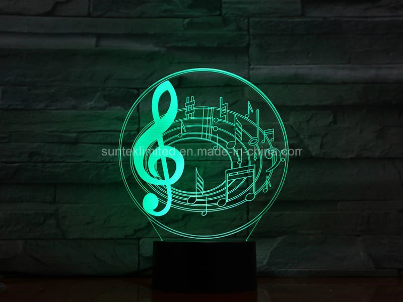 Indoor 3D LED Night Light Warm Light for Living Room