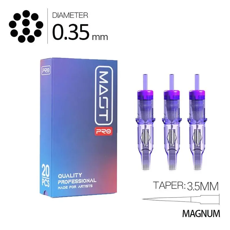 Mast PRO 0.35mm Magnum3.5mm Taper Agulhas de Tatuagem Cardridges para Arte Corporal