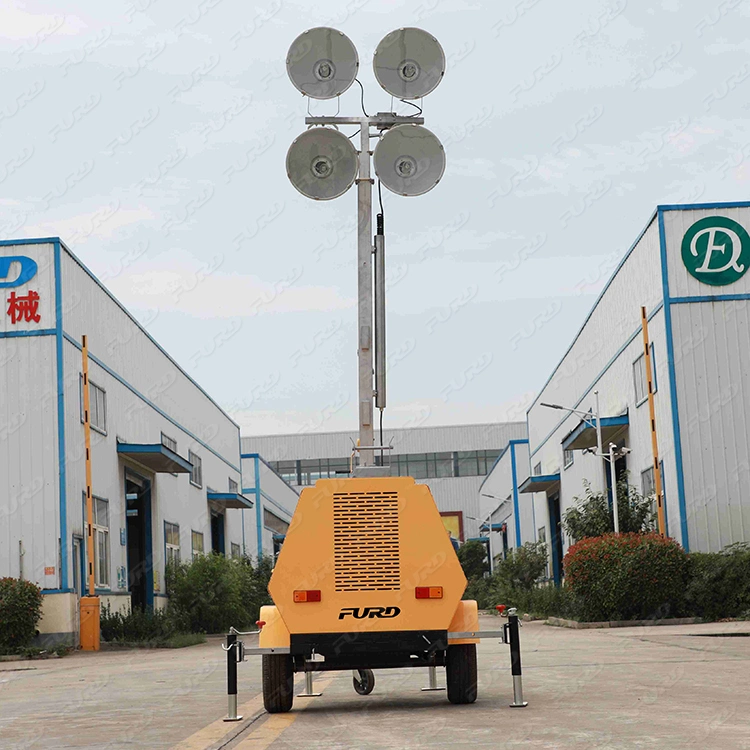 Promotion LED Construction Mobile High Mast Antenna Telescopic Mast for Lighting Tower with Generator for Tower Building