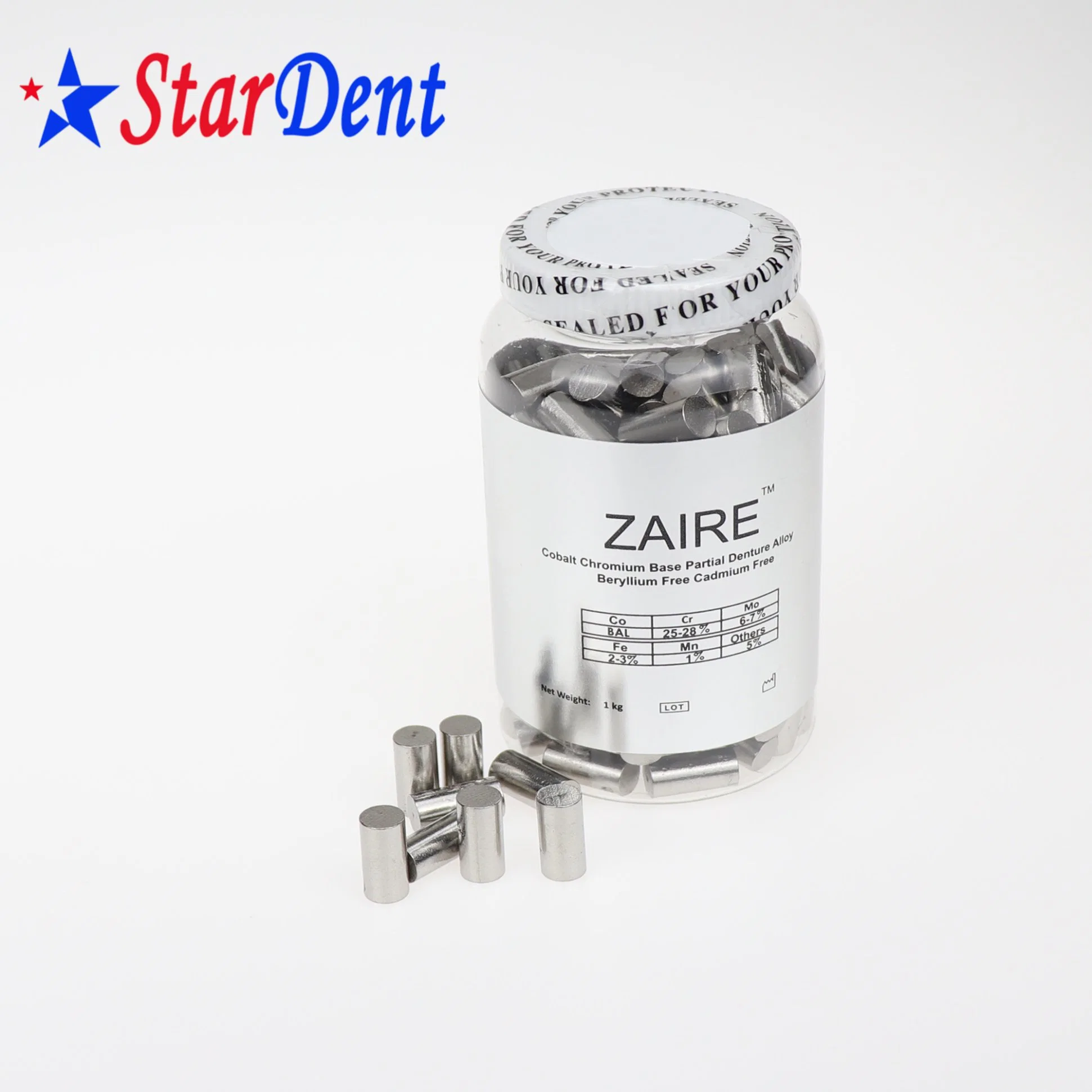 Aleación dental Zare Cabalt Dentadura Parcial de la base de cromo Muliti-Fuction Aleación de uso