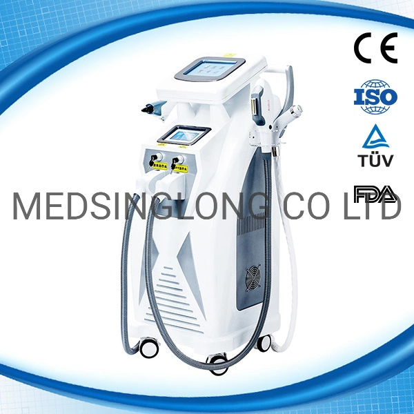 3 في 1 E، اختيار إزالة الشعر وعدم الإزعاج YAG Laser Tattoo إزالة وتبريد RF Beauty Machine Mslol01