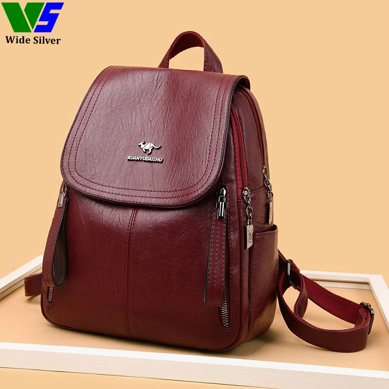 Wide Silver Backpack Durable fashion Rucksack Women Backpack School Bags for Girl