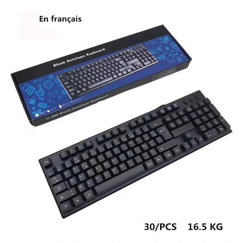 Neutral Englisch Verpackung Computer USB Arabisch Russisch Französisch Spanisch Tastatur