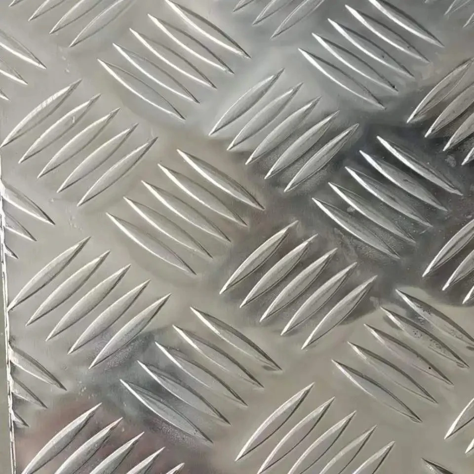 Aluminum Sheet with Mill Finish 3003 6061 1220mm Width Aluminum Diamond Tread Alloy Plate Embossed 0.2mm 2mm Thickness