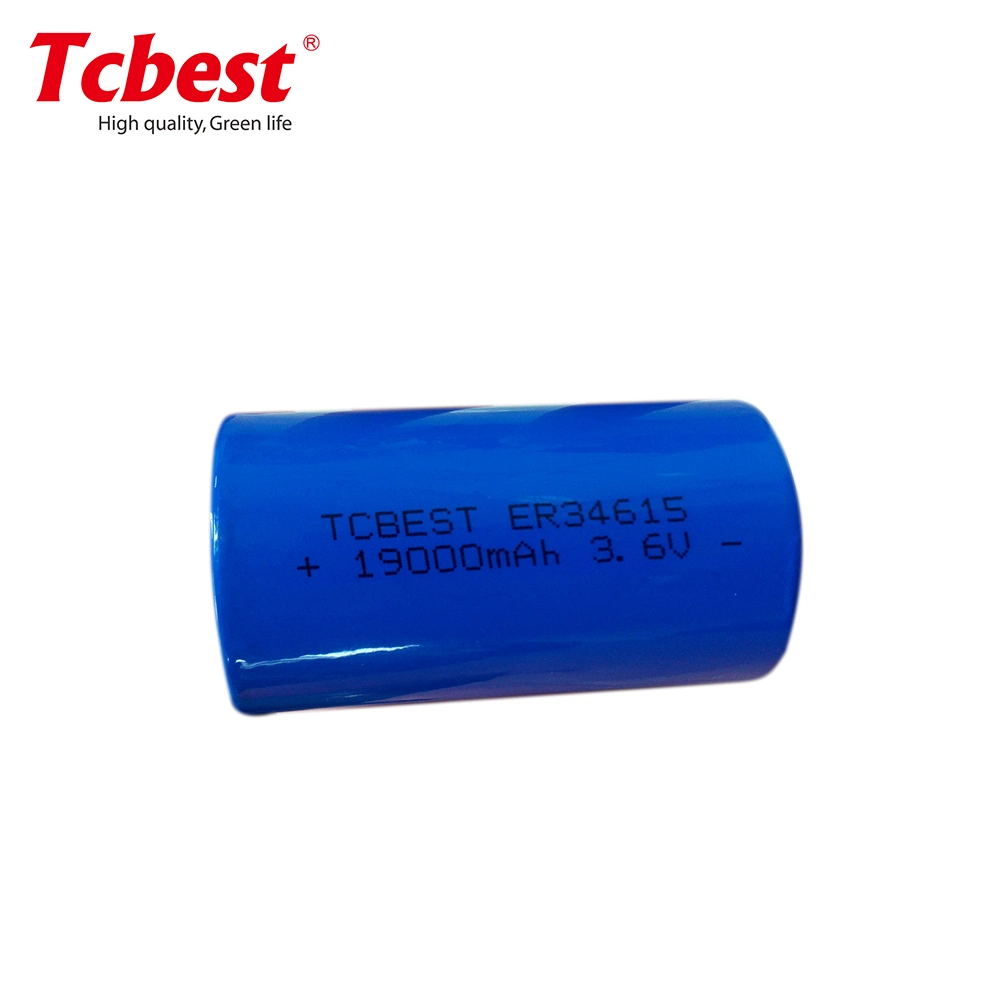 Er34615 tamanho D 19000Non-Rechargeable Lisocl mAh2 3,6V descartáveis de Lítio Er34615 Bateria para câmeras digitais