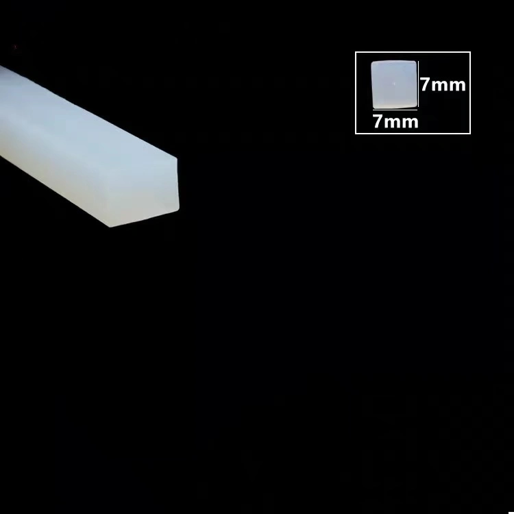 10*10*5 15*5 rectángulo cuadrado de silicona de alta temperatura de la extrusión de perfil de goma del cable de goma