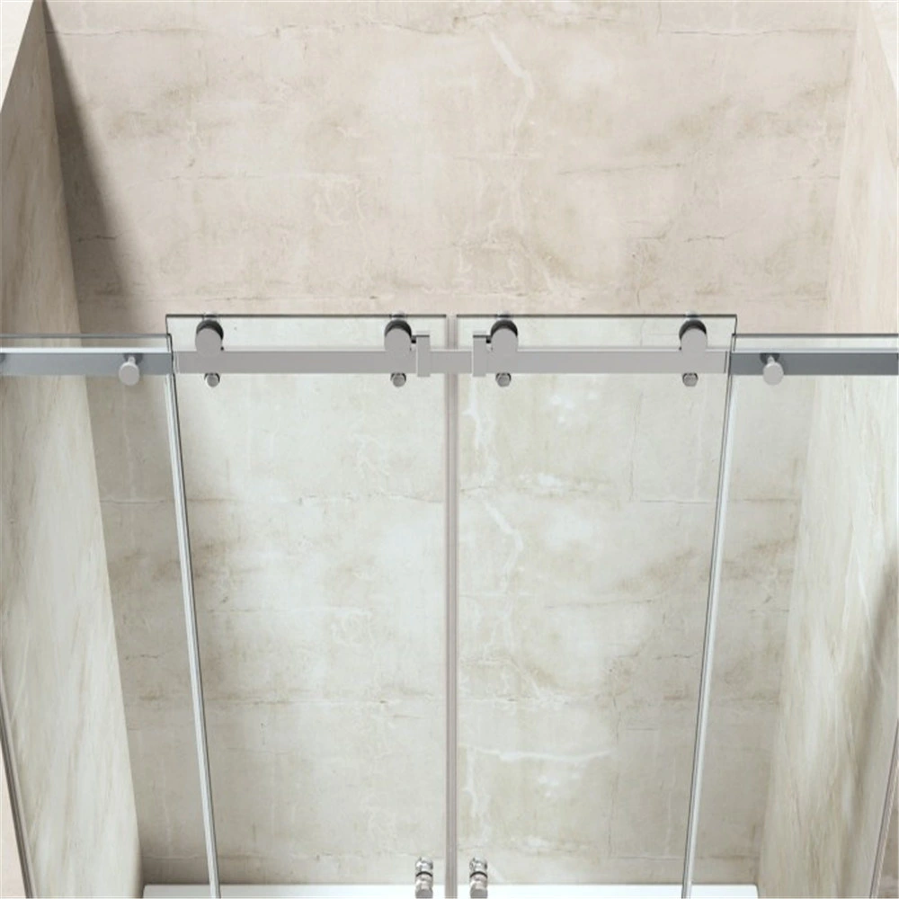 Modern European Style Stainless Steel Bathtub Sliding Shower Enclosure