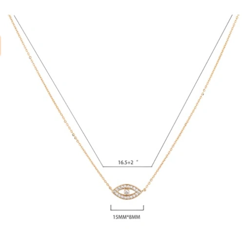 Limited Time Discount Popular Style Devil&prime; S Eye Zircon Diamond Necklace Gold Plated Chain Fashion Accessories