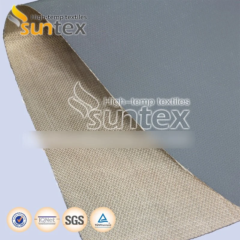 China Fiberglass Cloth High Temperature Thermocovers PTFE Coated Glass Fabric 1 Side 17oz Fire Barrier