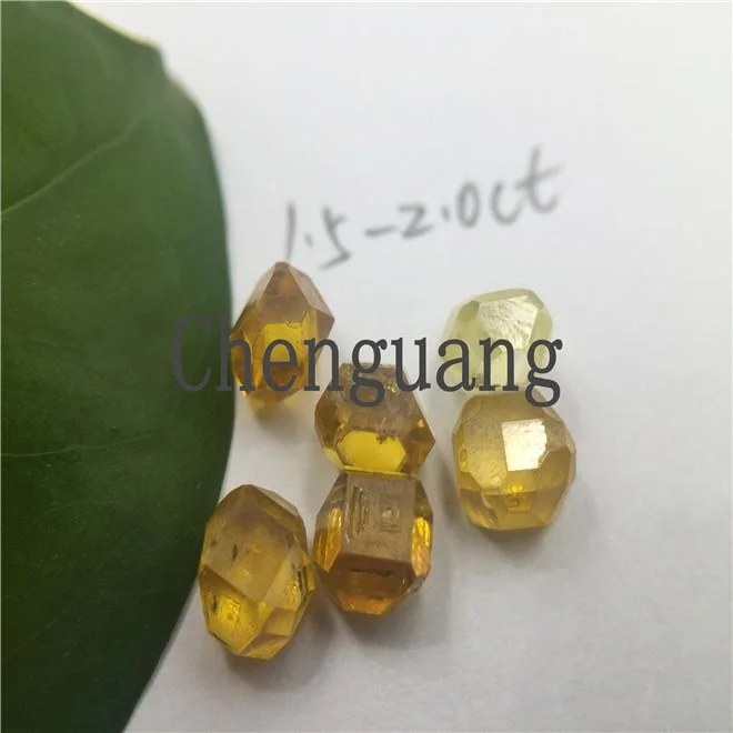 Lab Grown Yellow Hpht Rough Synthetic Diamond 3.2mm for Cutting Tools