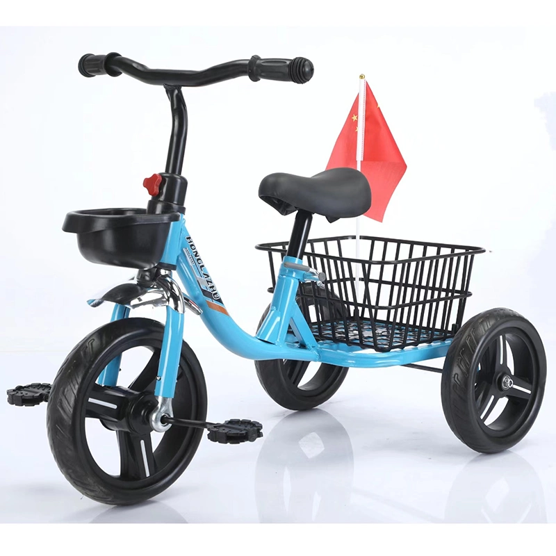 Children Tricycle with Mesh Wagon and Flag