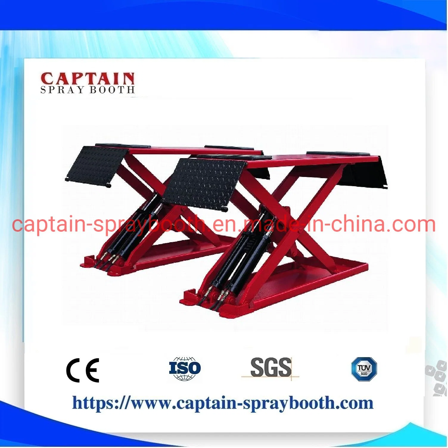 3.5 T Large Scissor Car Lift Underground Type, Wheel Alignment