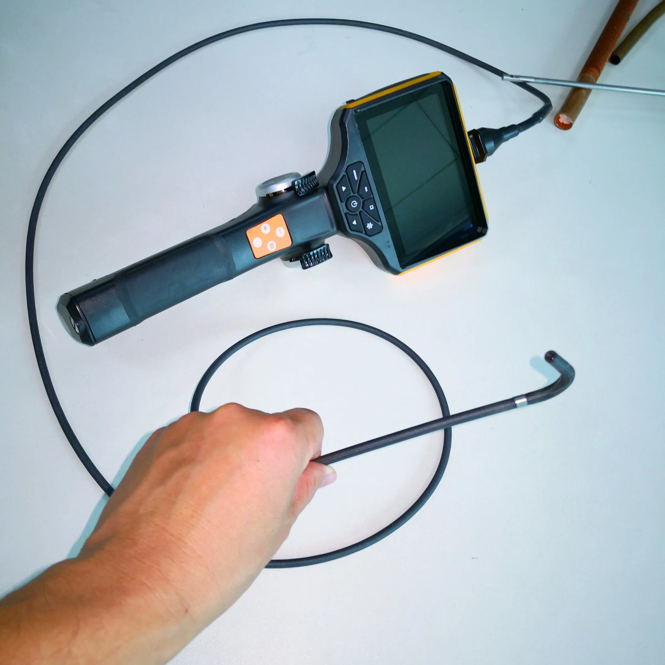 Flexible Joystick Industrial Video Endoscope with 1.5m Testing Cable, 5 Inches Monitor Size, 2.8mm Camera Lens for Visual Inspection
