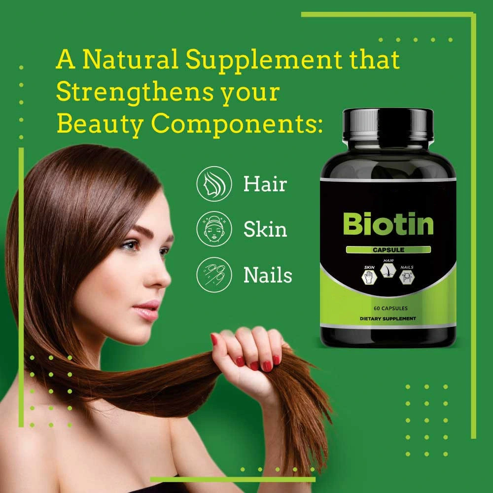 Волосы добавки витамин H Витамин B7 Биотин порошок / Биотин Капсулы