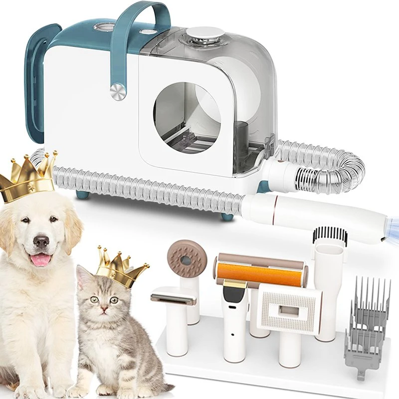 Home Katzen Hunde Pflegemittel Haustier-Haarentferner Pet Grooming Staubsauger mit 6 Bürsten