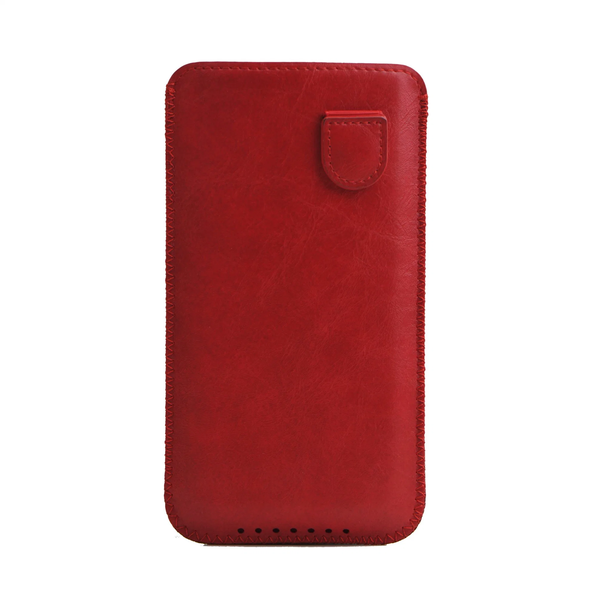 Unverisal Luxury PU Leather Phone Pouch Protective Cover Case for 5" 5.5" 6" 6.5" 7" with Card Slot Magnetic Elastic Pull Strap Factory OEM Logo Bag