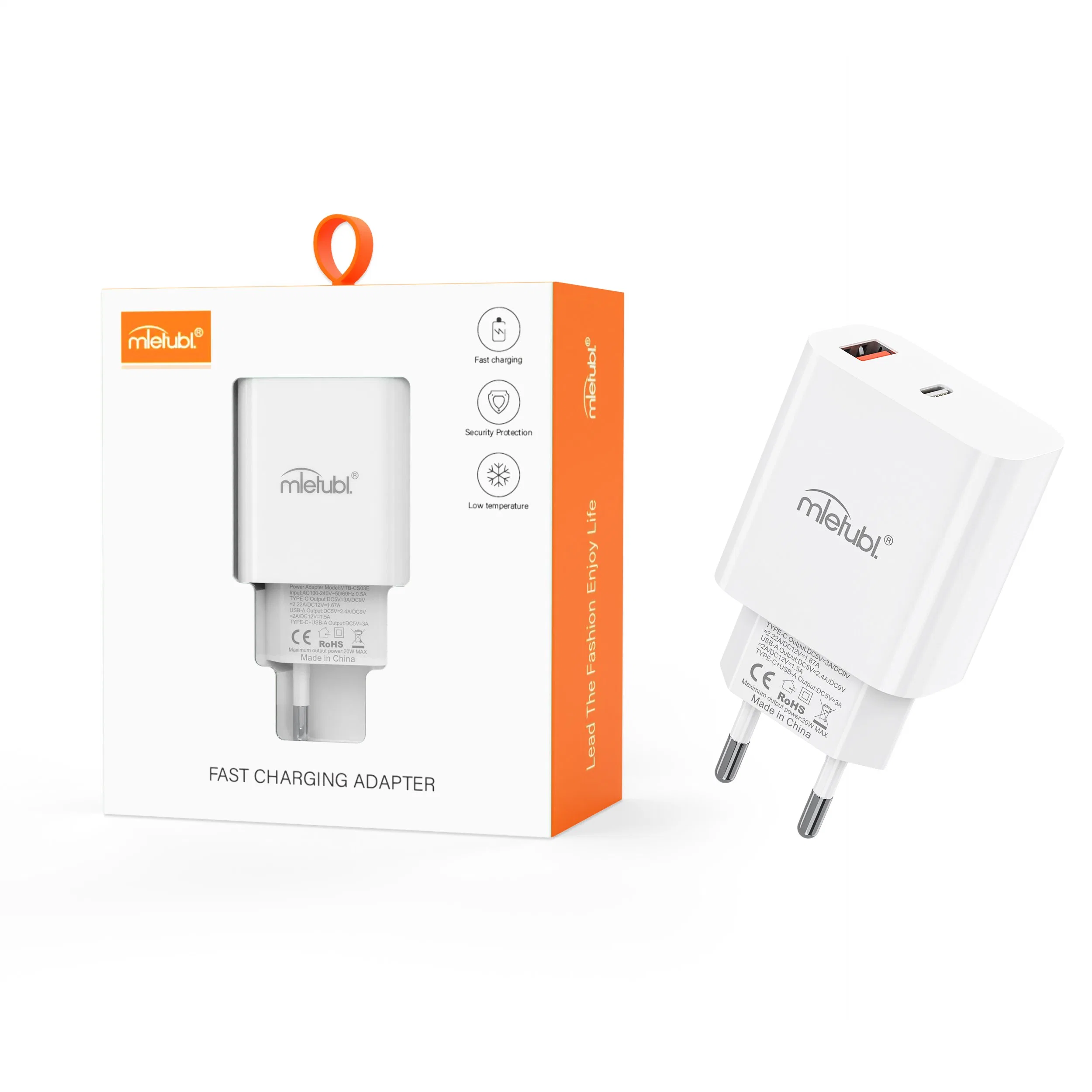 Mietubl Hot Sale Type-C Pd20W +QC3.0 18W USB Wall Charger for Phone