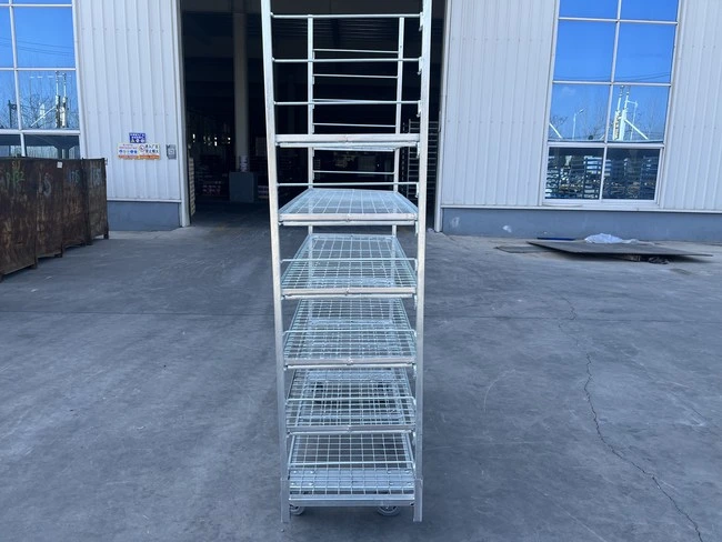 Elite Galvanized Greenhouse Flower Transport Cart Danish Trolley