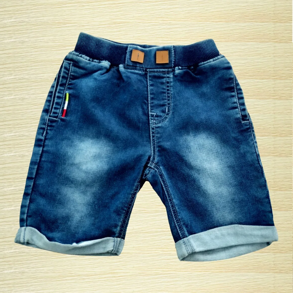 Nouvelles de l'été pour enfants pantalon décontracté coton imprimé garçons denim shorts