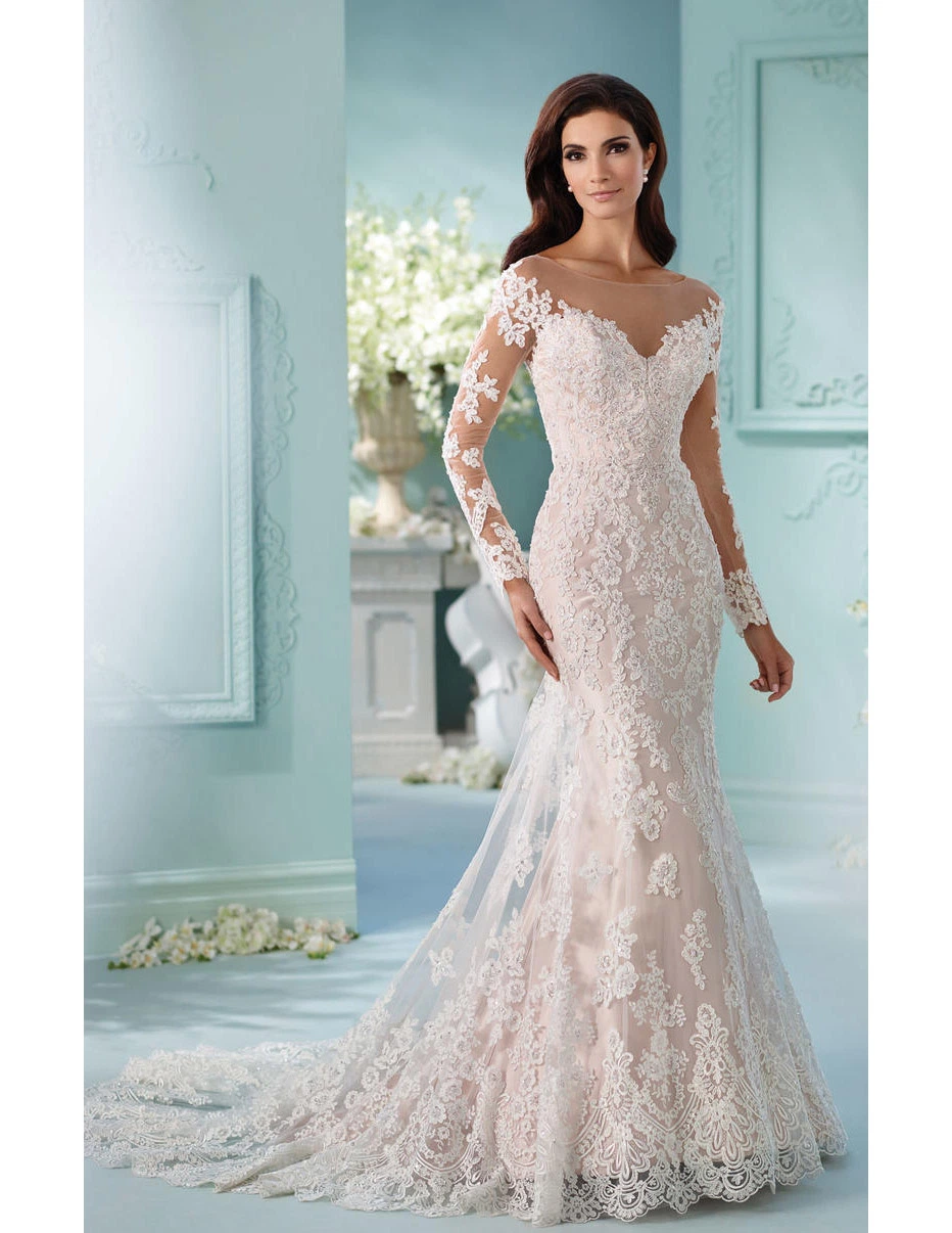 Lace Bridal Wedding Dress Long Sleeves Wedding Ball Gowns Ld1167