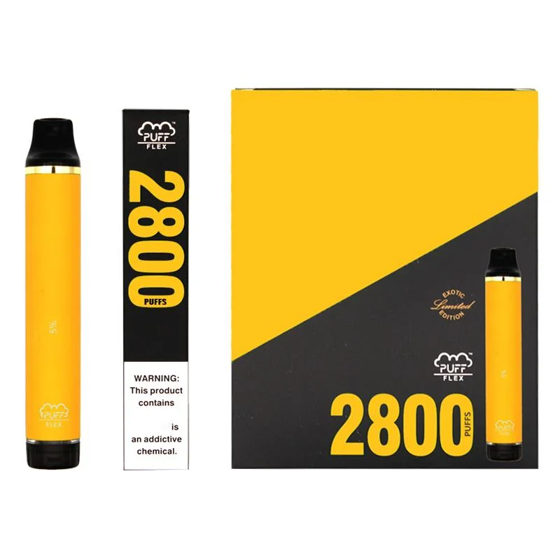 2021 Europe Wholesale Original Puff Flex 2800 Puffs Disposable Vaporizer Vape Pen Bars