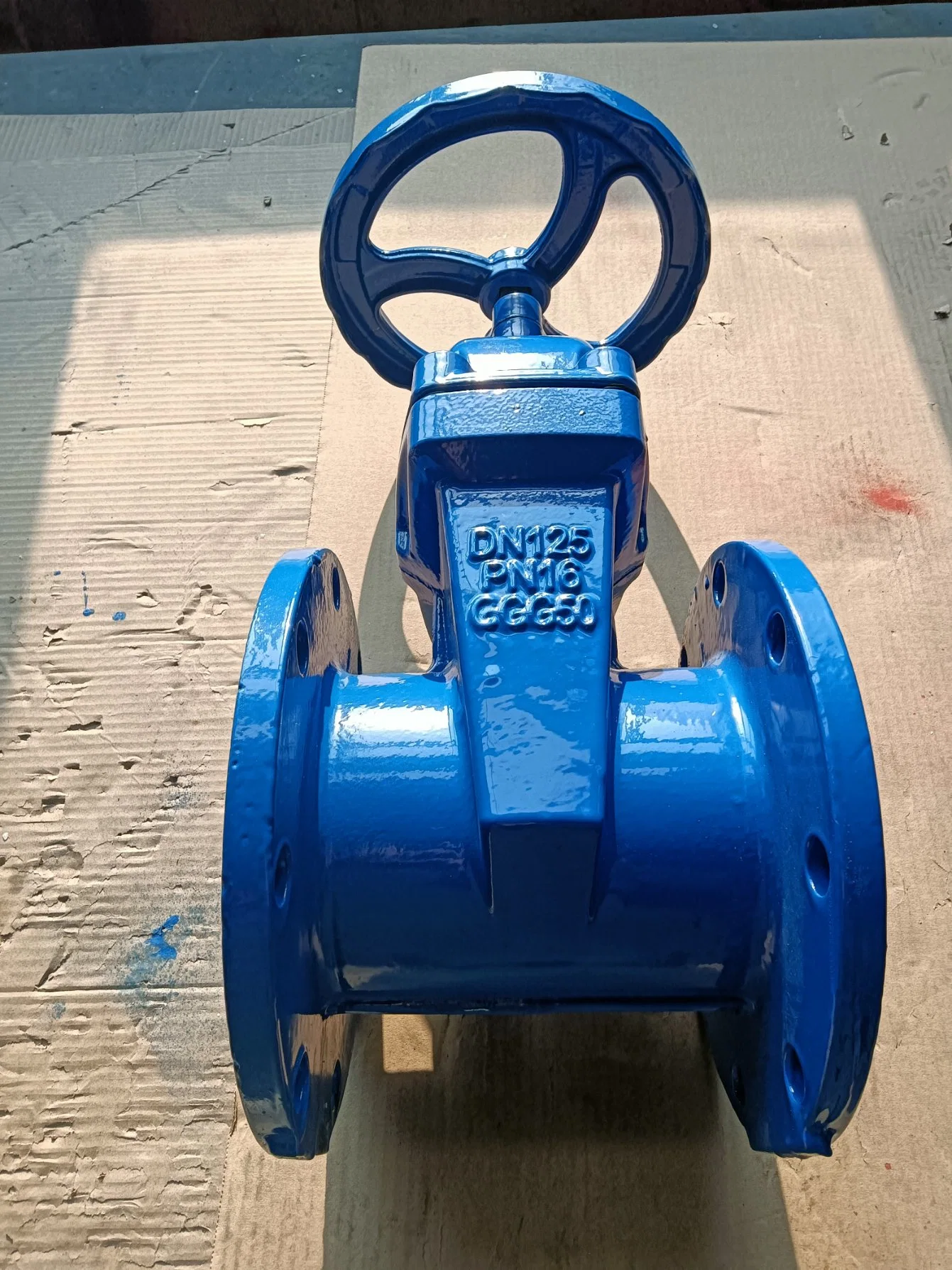 DN125 Water Gate Valve Brass Metal Seated Ductile Iron Body Flanged Ends