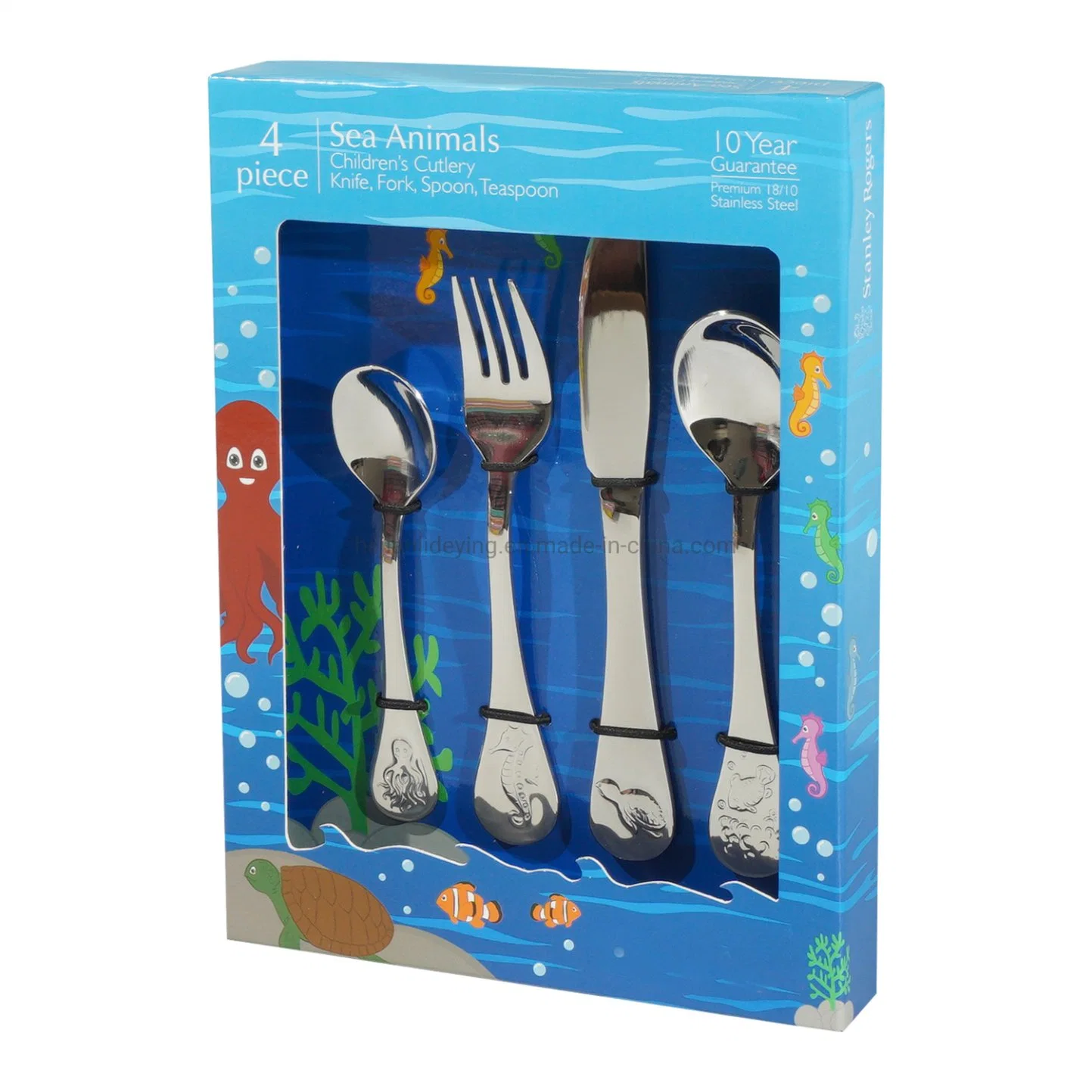 Ensemble de couverts pour enfants en acier inoxydable 304, 4 pièces, coffret cadeau