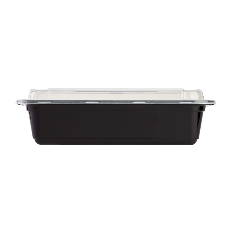 38oz Rectangle Oblong Plastic to-Go Container, 38oz Takeout Containers - 38oz Plastic Food Storage to-Go Rectangle Oblong Bowl