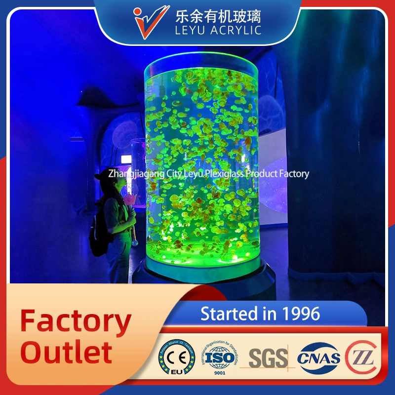 Custom grande New Made Square Fish Aquarium Jellyfish Gold Tank