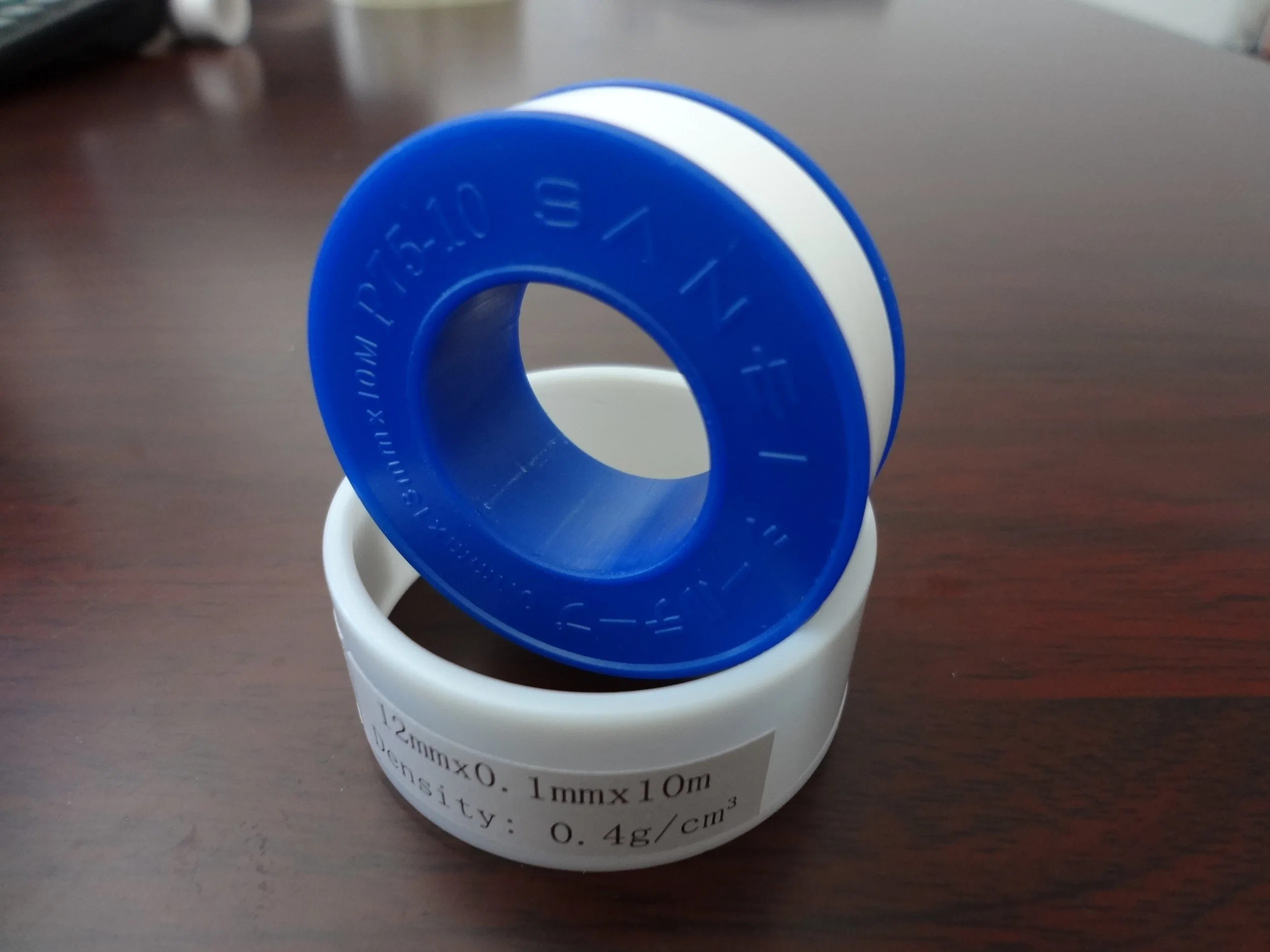 Outershell azul de alta calidad 100% de hilo de una cinta de PTFE para envolver el tubo de cinta de sellado