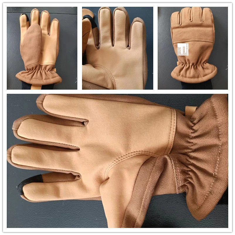 Guantes de mano de trabajo de seguridad de cuero resistente al calor para soldadura de piel de protección