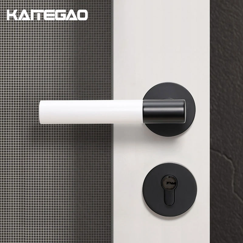 Interior Door Knob Black Modern Design Privacy Door Lock Handle