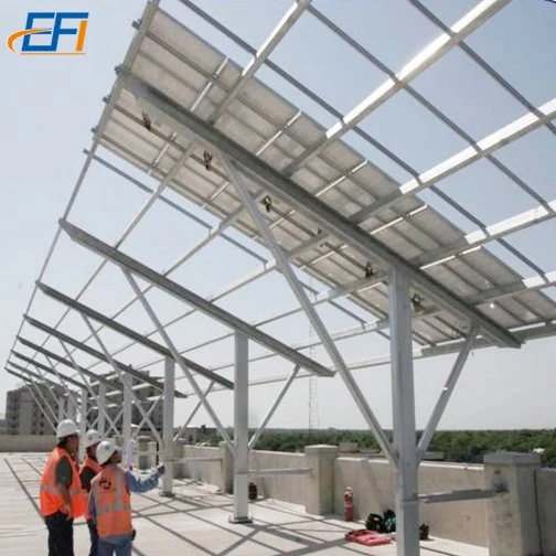 Hot Dipped Galvanized Brackets Steel Solar Carport Solar Panel Parking Structure