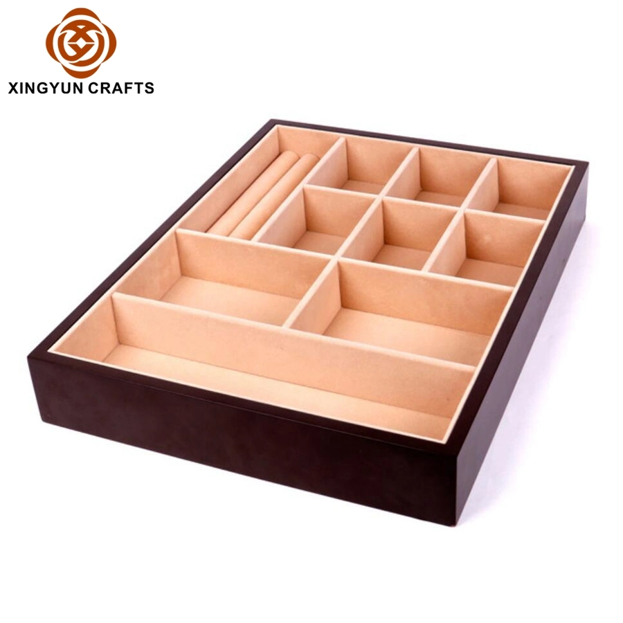 Custom Matte Wooden Jewelry Tray Wood Stackable Ring Display Customized Gift Display