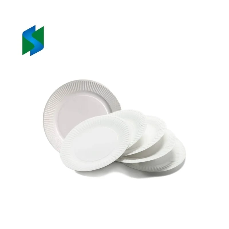 Josun Plastic-Free Disposable PLA Paper Plates Biodegradable Round Paper Plate for Household