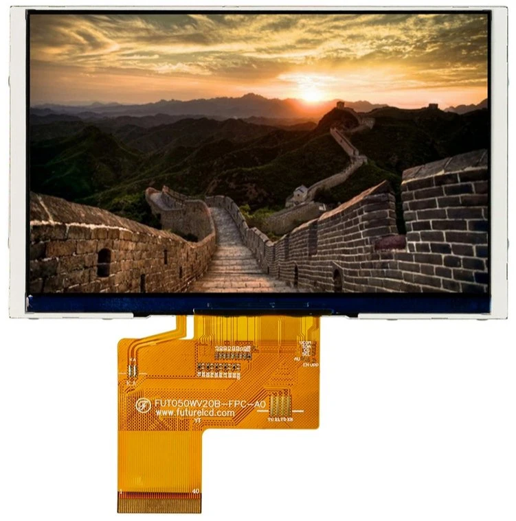 5.0 Ecran LCD TFT IPS en mode Paysage avec Lumières noires 12LED blanches