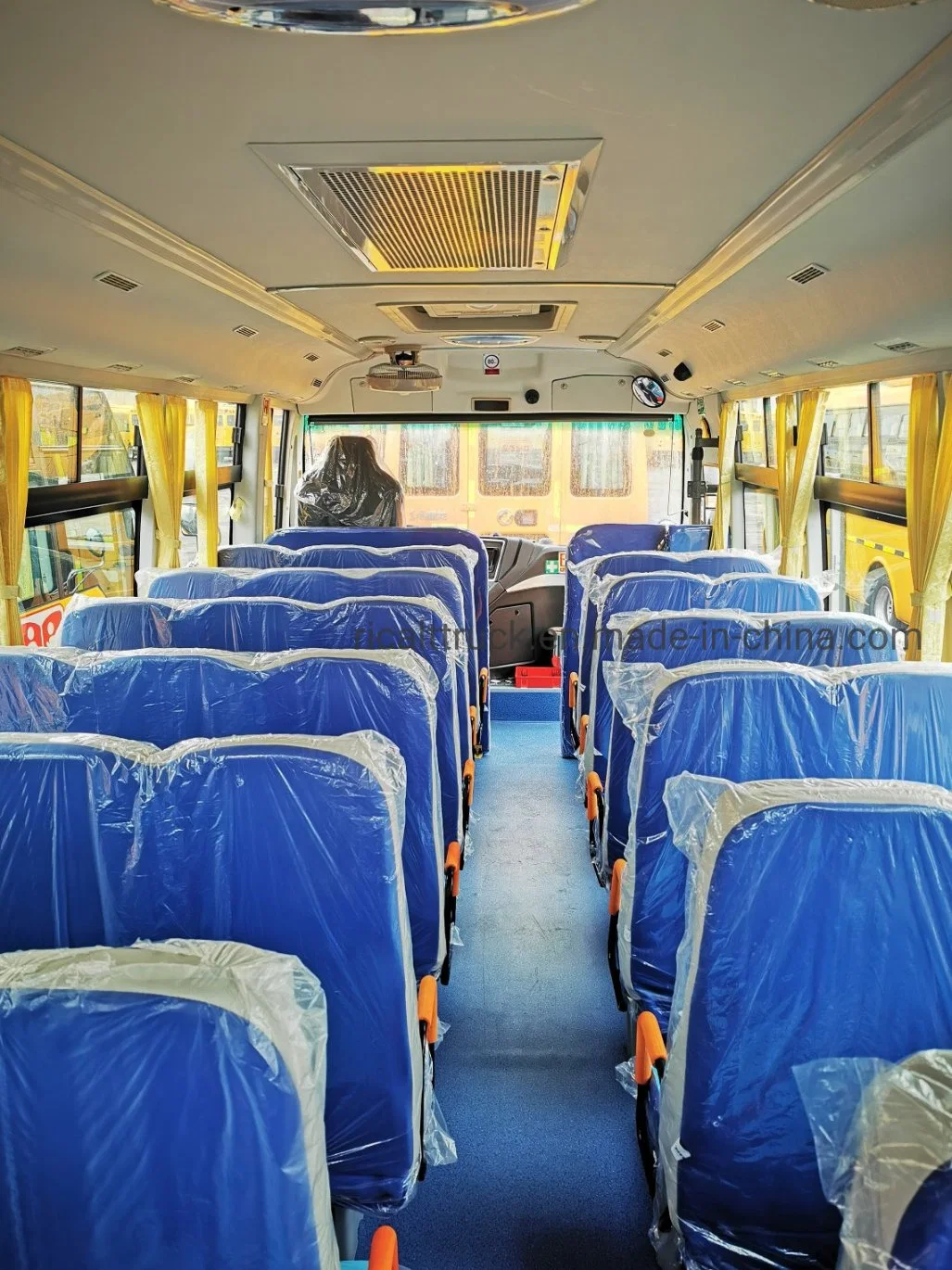 China Hersteller 24-30 Sitze Diesel Gelber Schulbus mit ABS Alarm Mini-Sicherheitsbus für Kinder