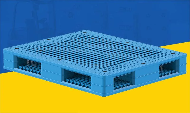 Heavy Duty 4 Way Entry HDPE Nestable Logistic Single Plastic Industrial Pallet