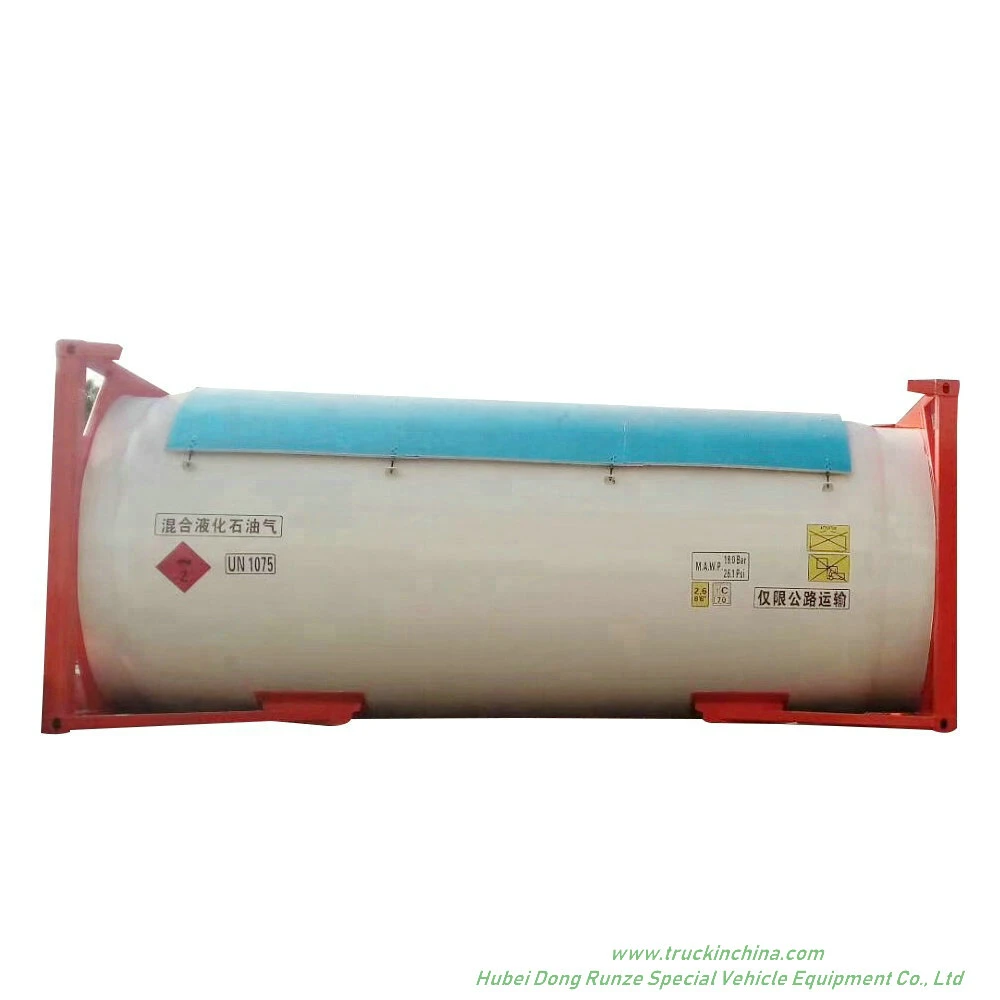 Un1075 Isotank 20feet Tank Container T50 for Transport Liquefied Petroleum Gas 22kl, 24kl