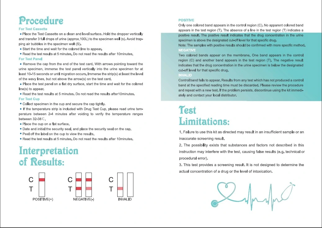 Zwei Jahre Kassette/Panel/Cup OEM Kartons Kit Drug of Abuse Test