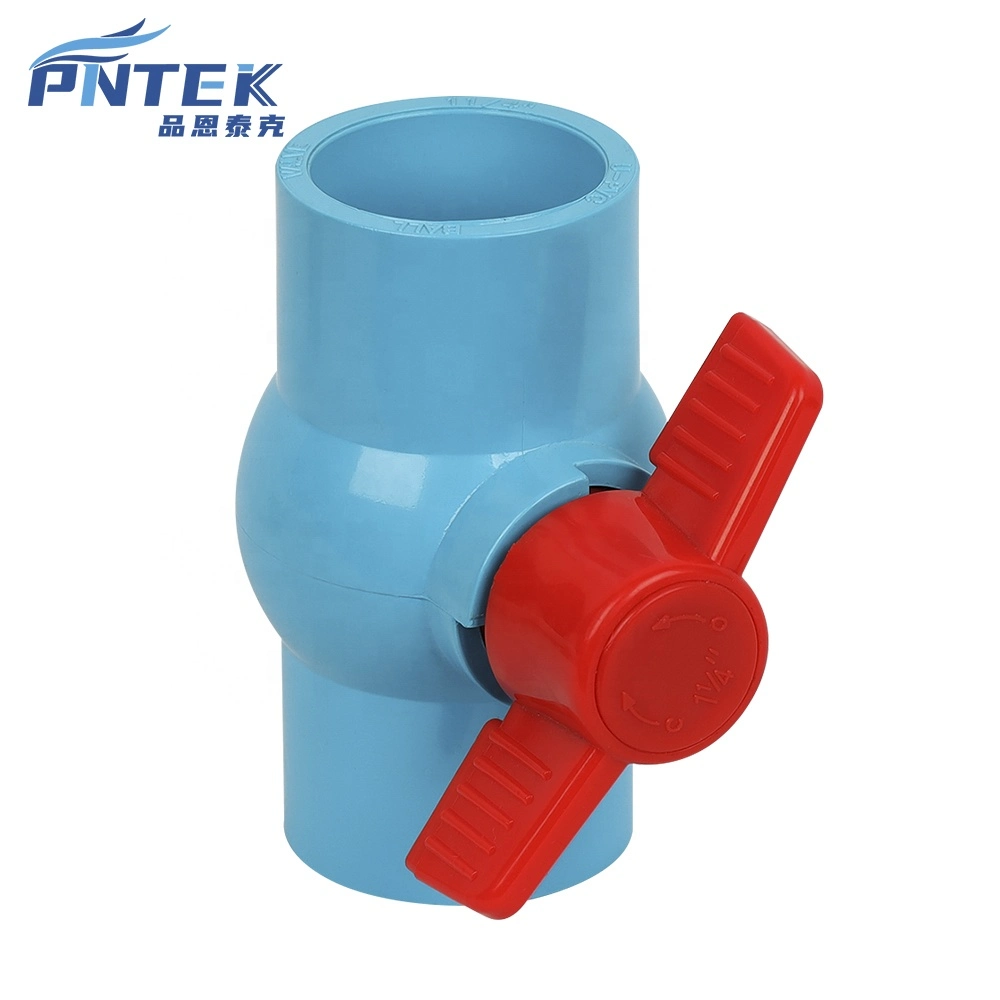 PVC Threaded Compact Ball Valve Price with Polyvinyl Chloride Body