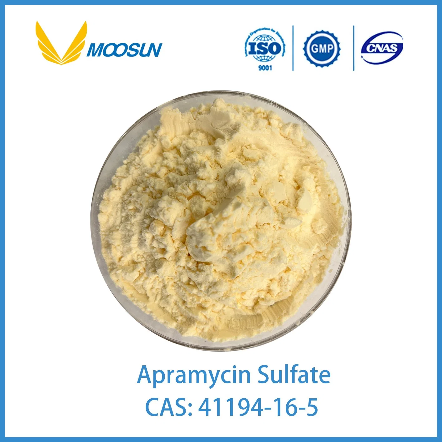 CAS 41194-16-5 медицины сырья API Apramycin сульфата для животных с силовым агрегатом ISO